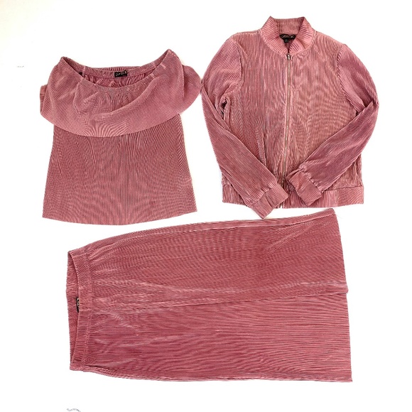 ATHLETIC ROSE Three piece Mauve Sport Set | M - Picture 1 of 6